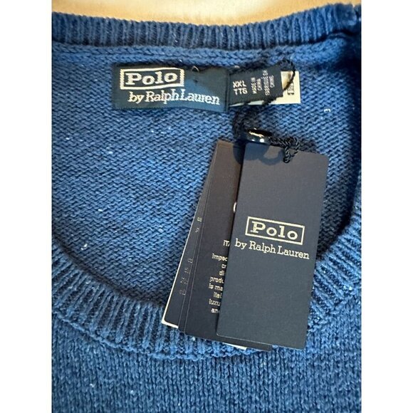 Polo Ralph Lauren Polo Country Sweater Pocket Crew Neck Mens Blue XXL New $298 - Picture 8 of 14